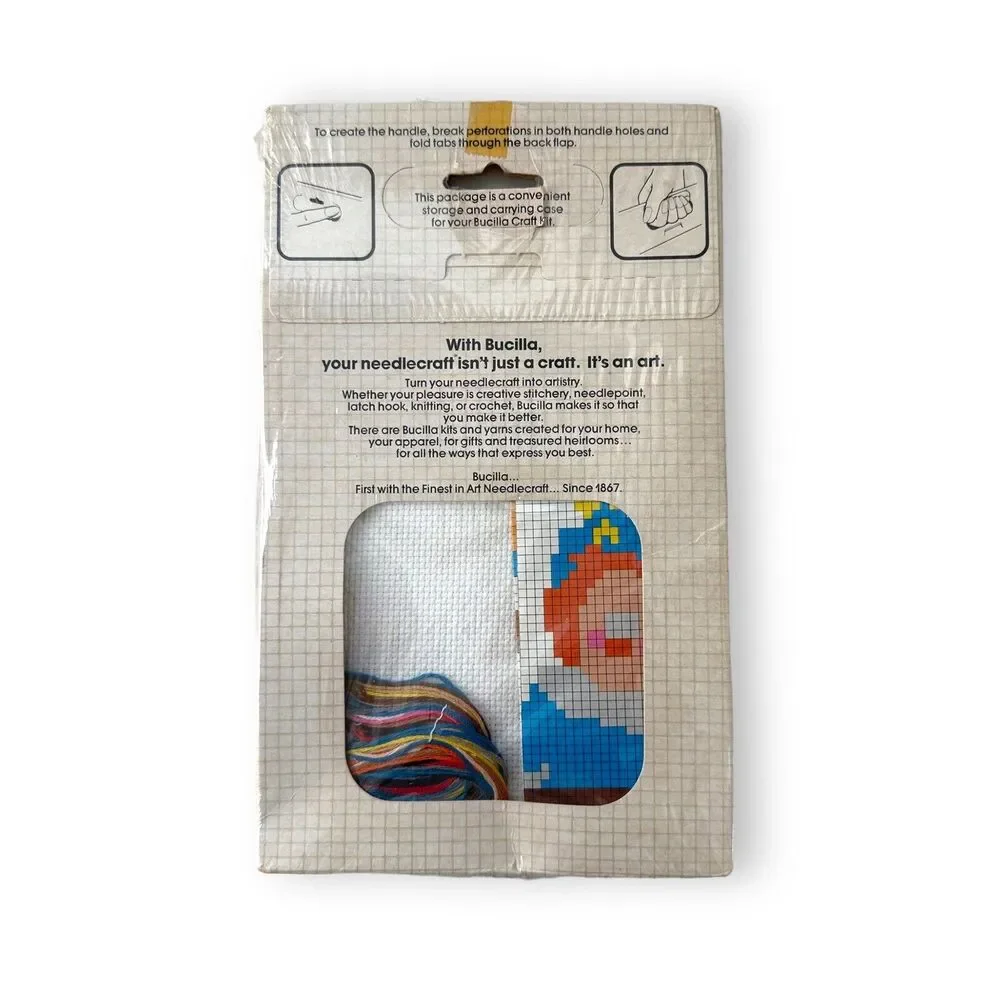Bucilla Counted Cross Stitch Kit High Wire Antics No 49078 Vintage Clown 80s New